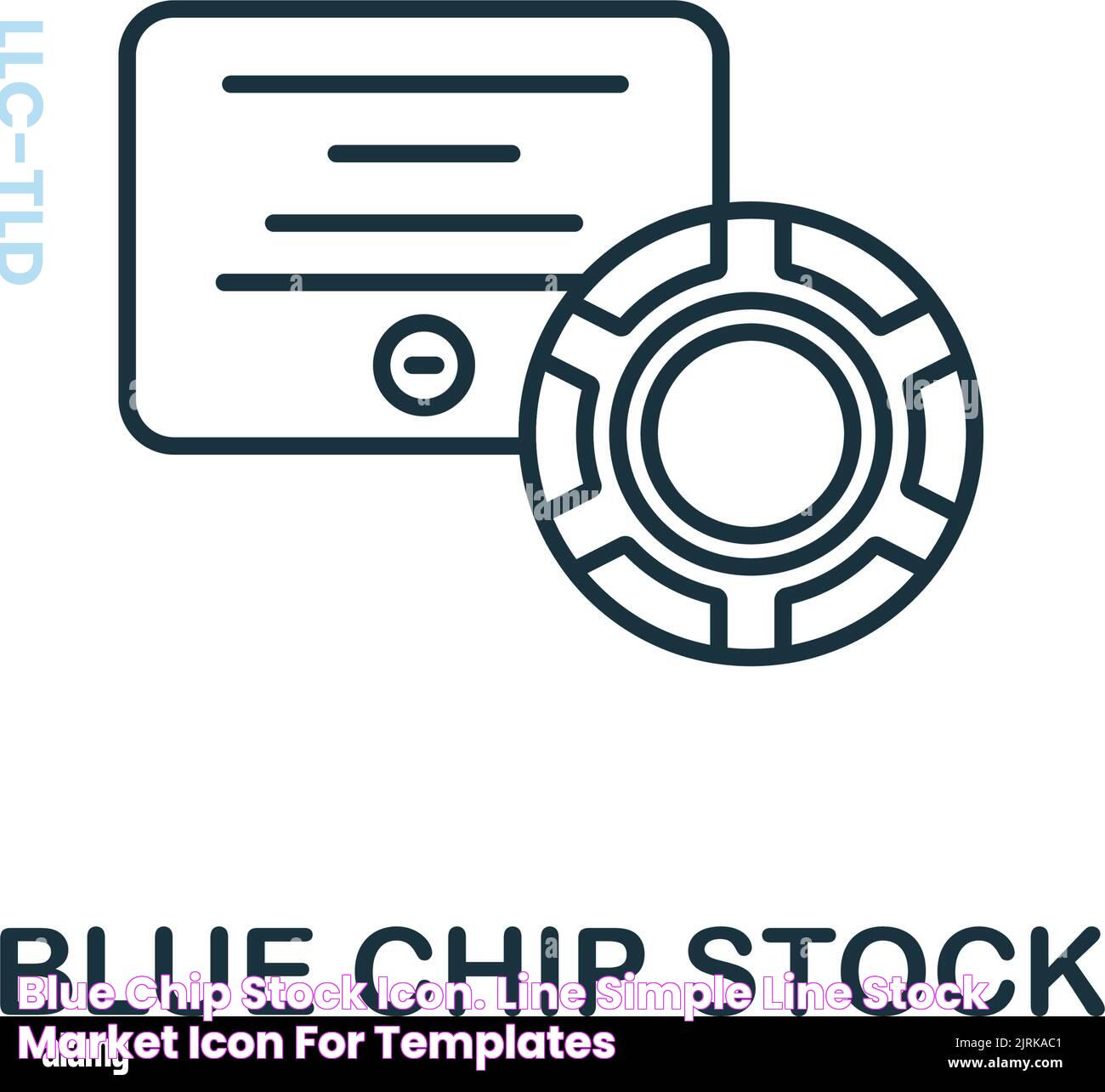 Blue Chip Stock icon. Line simple line Stock Market icon for templates