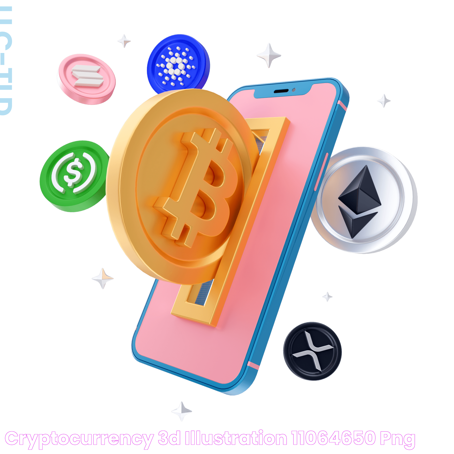 Cryptocurrency 3D Illustration 11064650 PNG