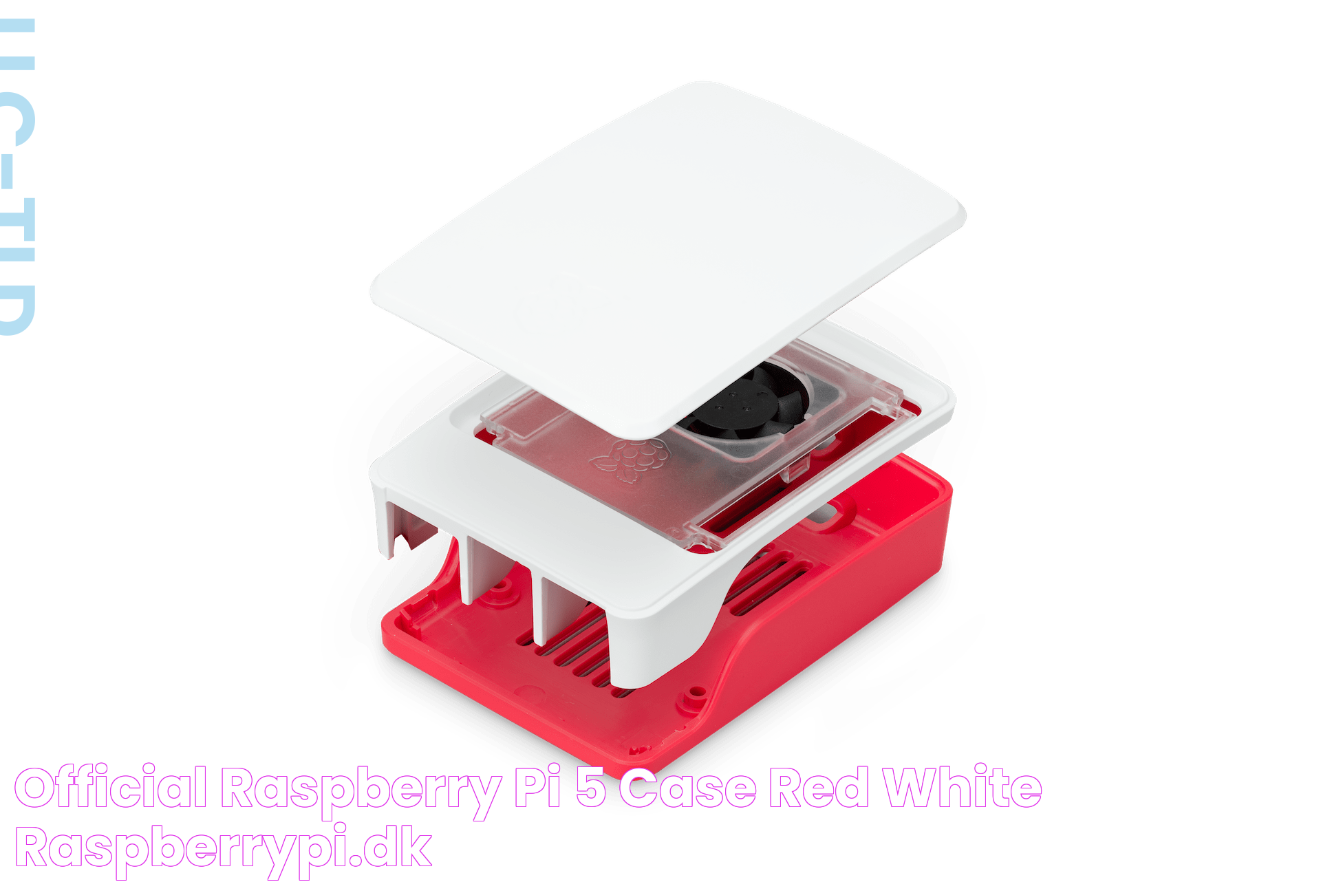 Official Raspberry Pi 5 Case Red/White • RaspberryPi.dk