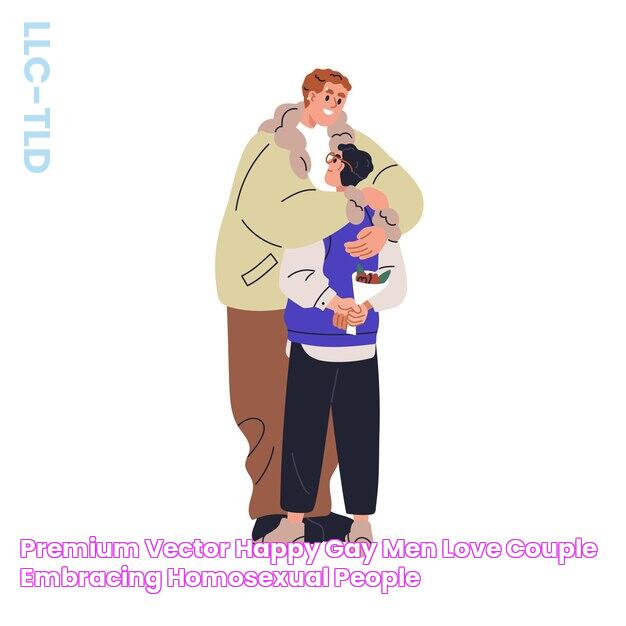 Premium Vector Happy gay men love couple embracing homosexual people