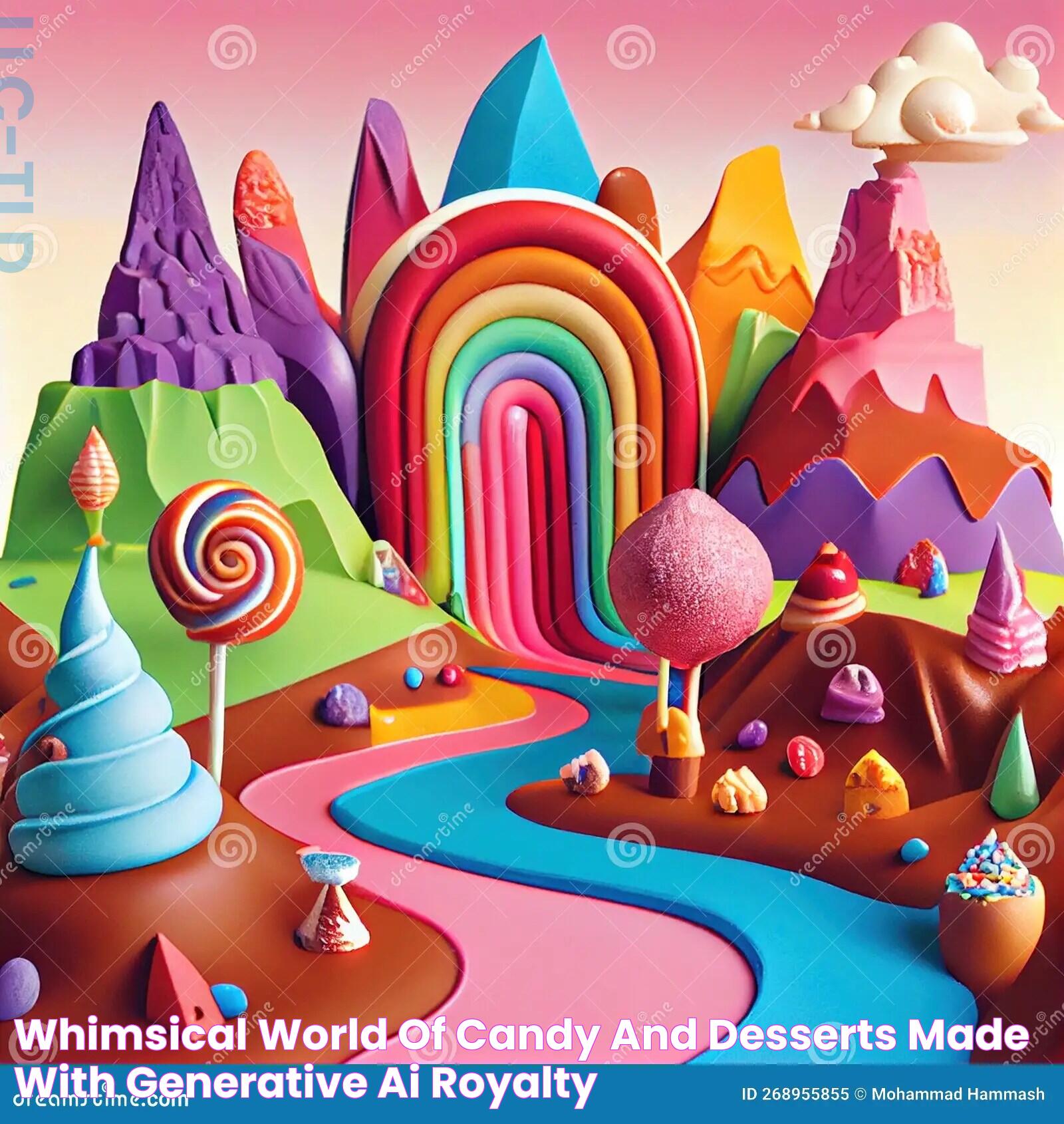 Whimsical World Of Candy And Desserts, Made With Generative AI Royalty