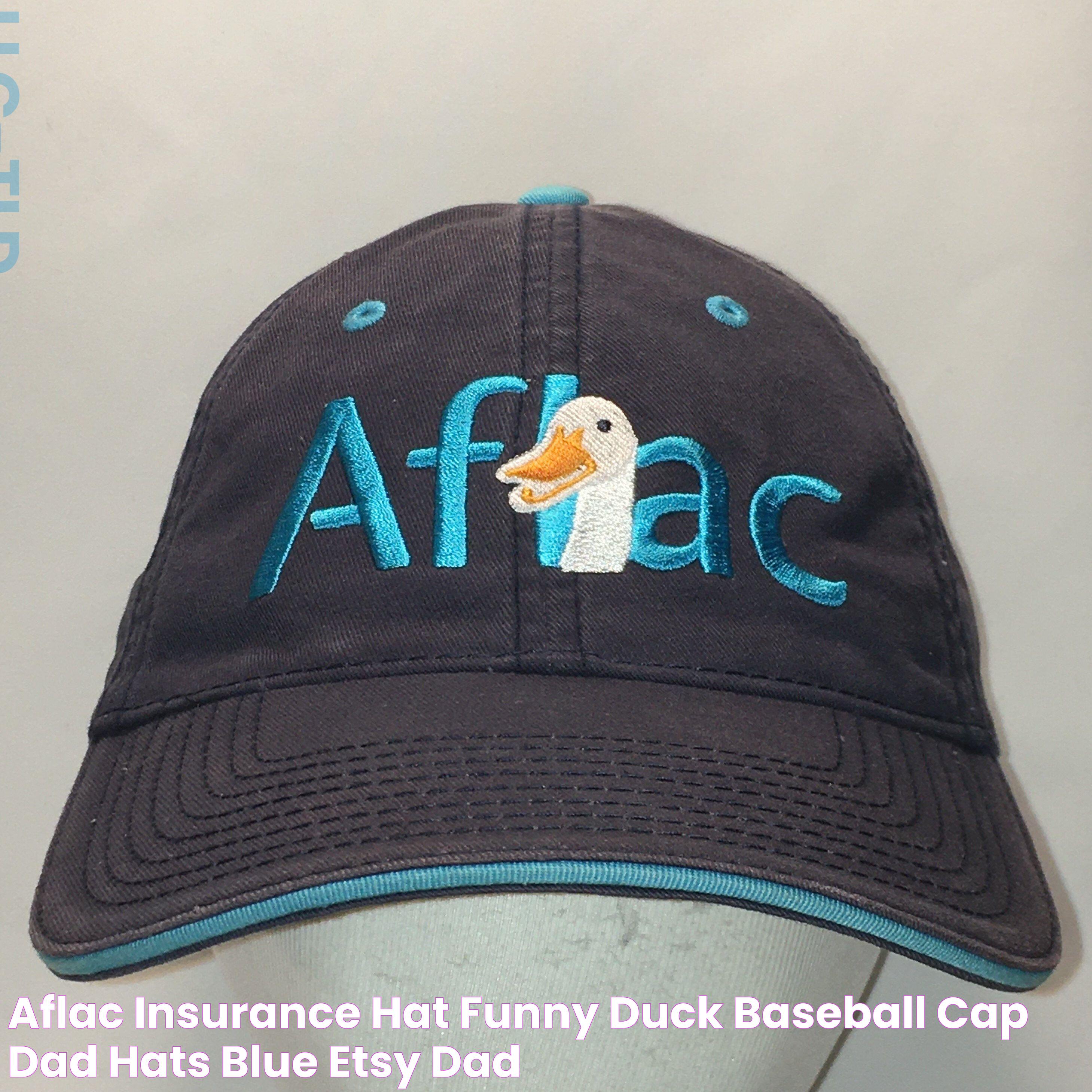 Aflac Insurance Hat Funny Duck Baseball Cap Dad Hats Blue Etsy Dad