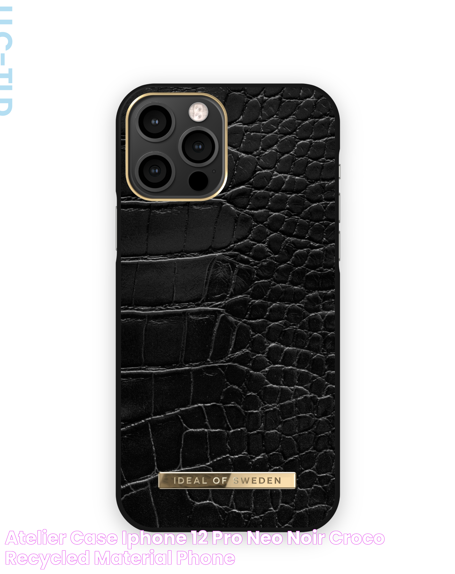 Atelier Case iPhone 12 Pro Neo Noir Croco Recycled Material phone