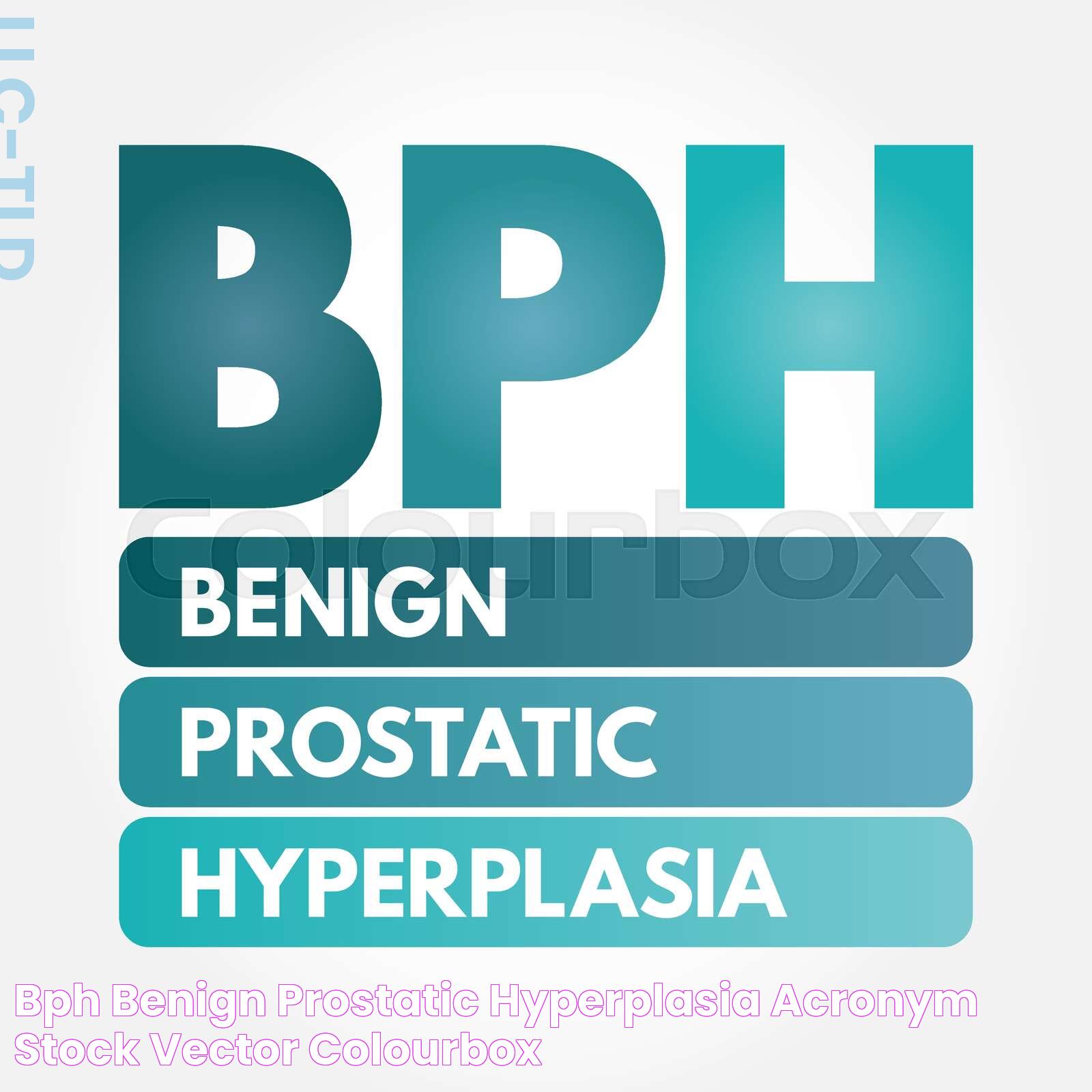 BPH Benign Prostatic Hyperplasia acronym Stock vector Colourbox