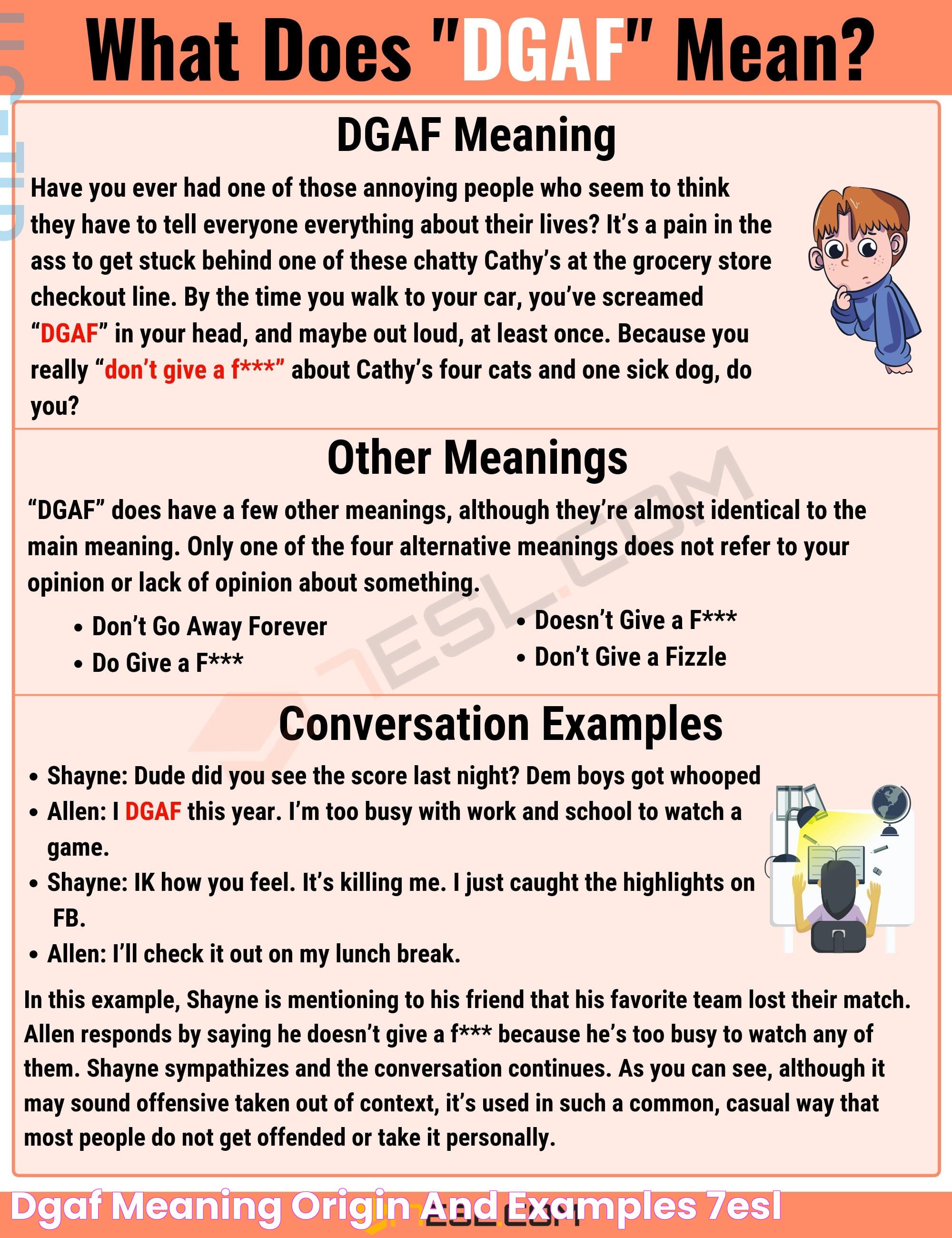 DGAF Meaning, Origin and Examples • 7ESL