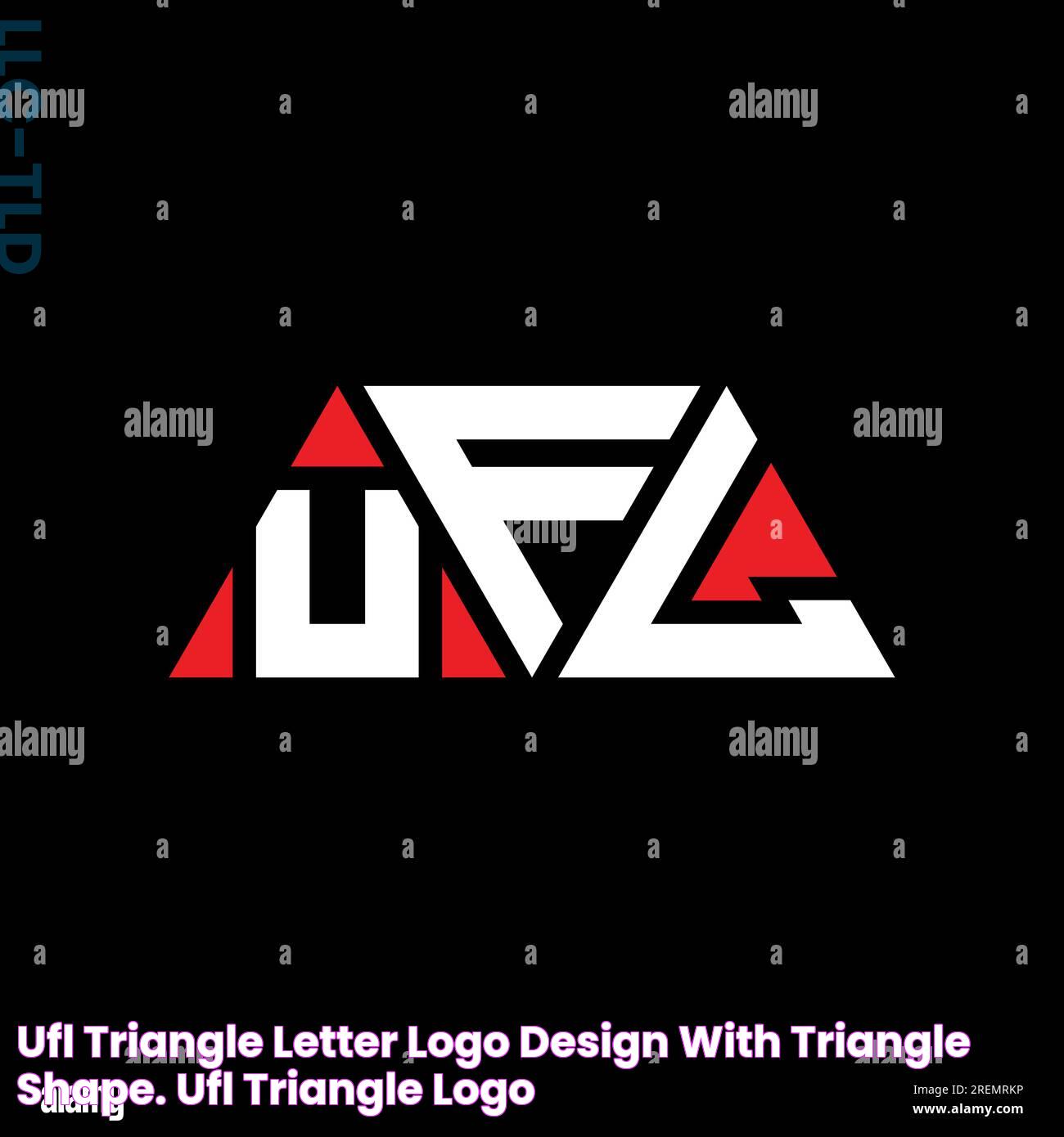 UFL triangle letter logo design with triangle shape. UFL triangle logo