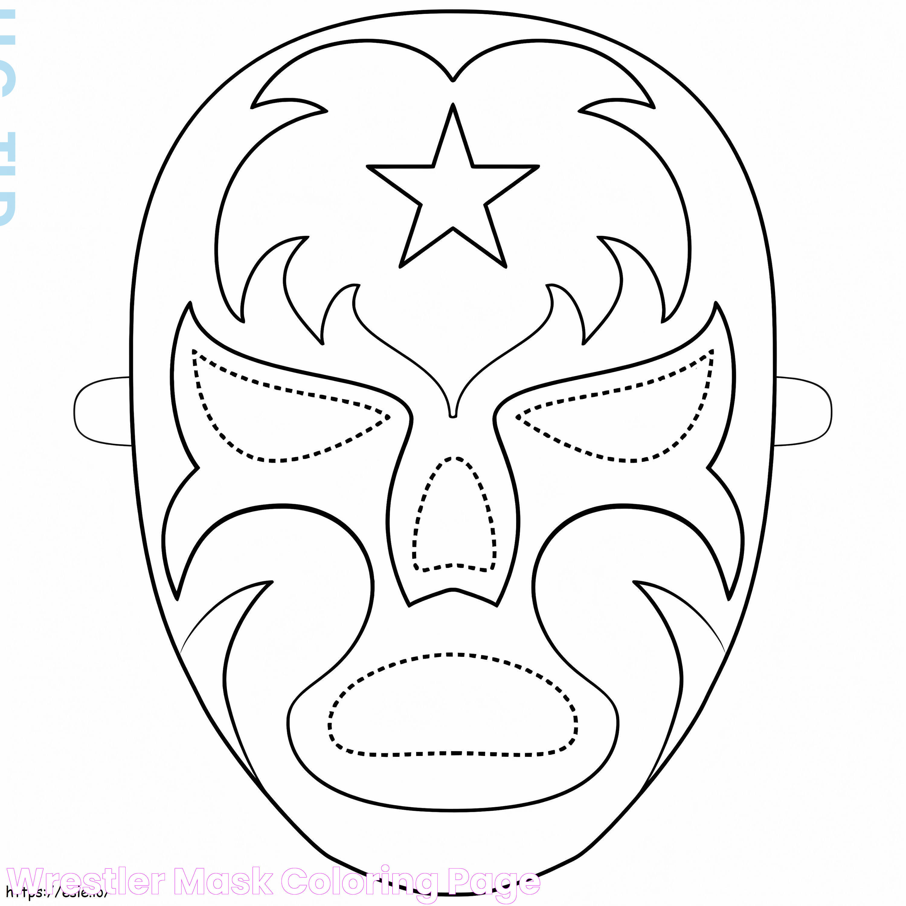 Wrestler Mask coloring page