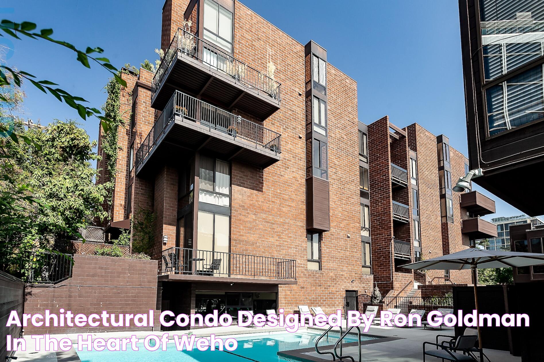 Architectural condo designed by Ron Goldman in the heart of WEHO!