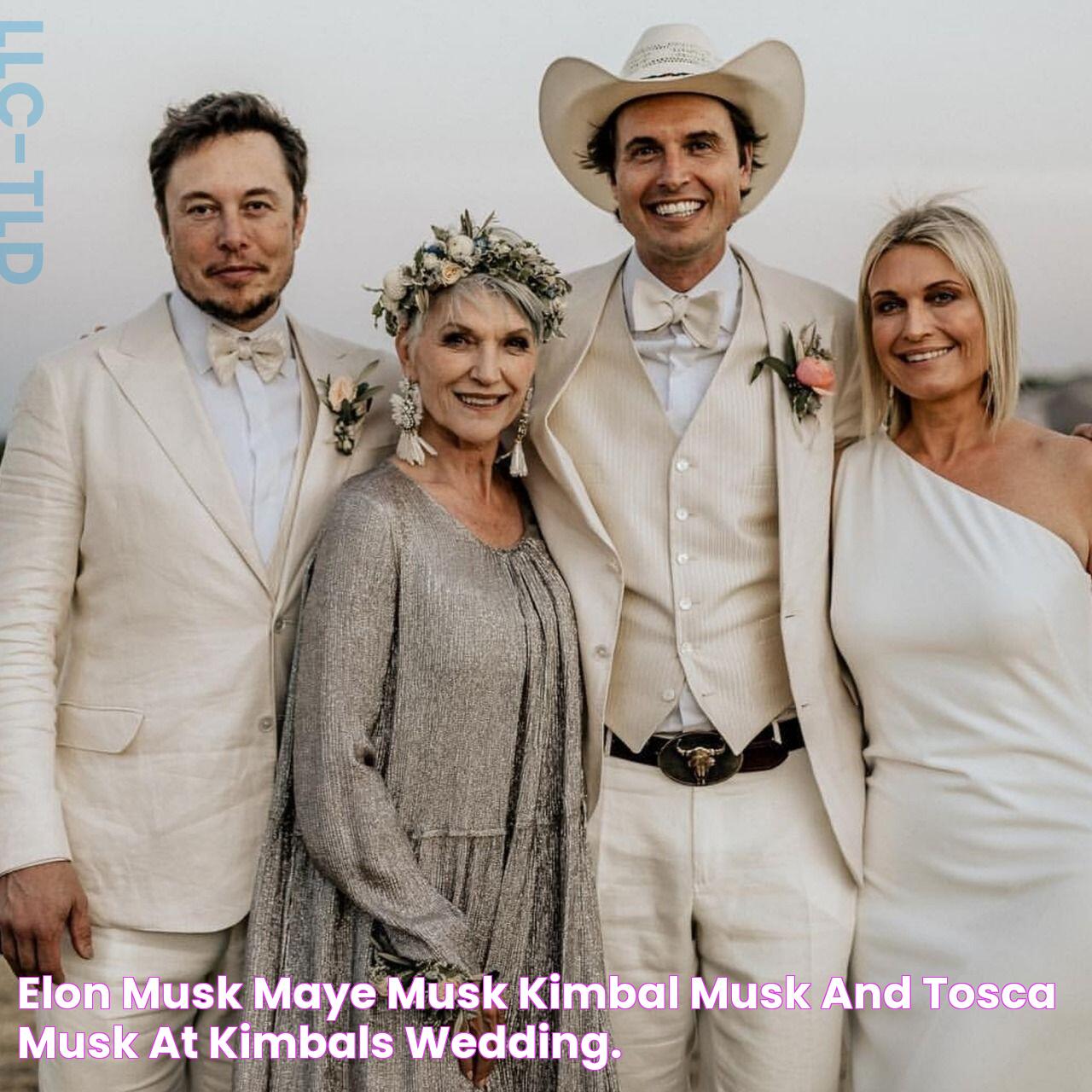 Elon Musk, Maye Musk, Kimbal Musk and Tosca Musk at kimbals wedding. 😍