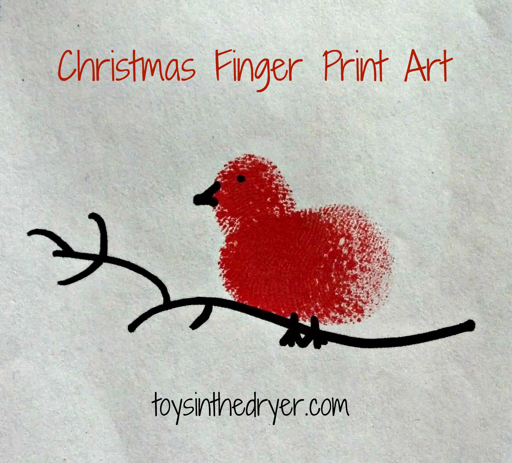 How to make Christmas fingerprint art.