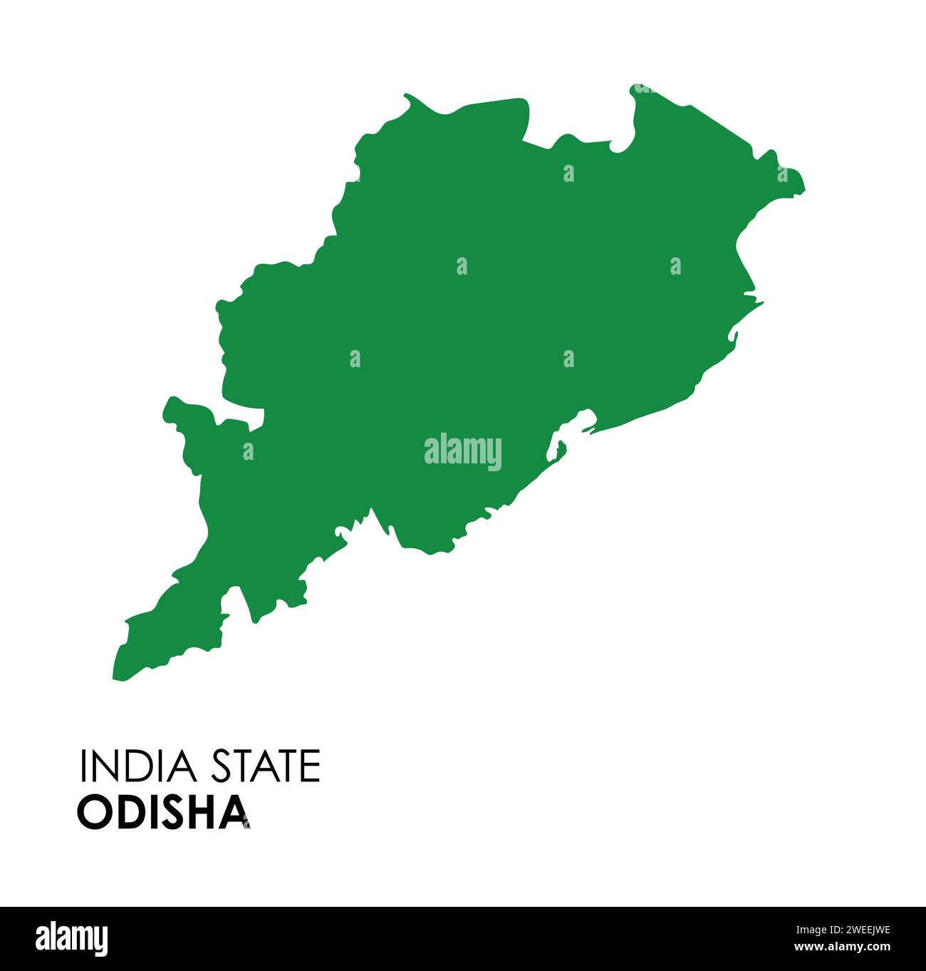 Odisha map of Indian state. Odisha map vector illustration. Odisha