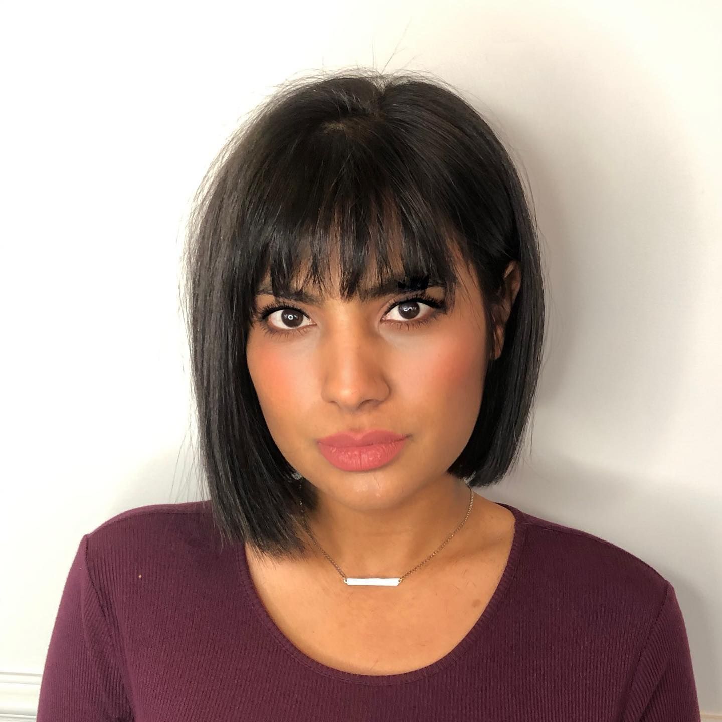 Asymmetrical Straight Bob with Piecey Bangs Choppy Bob Hairstyles With