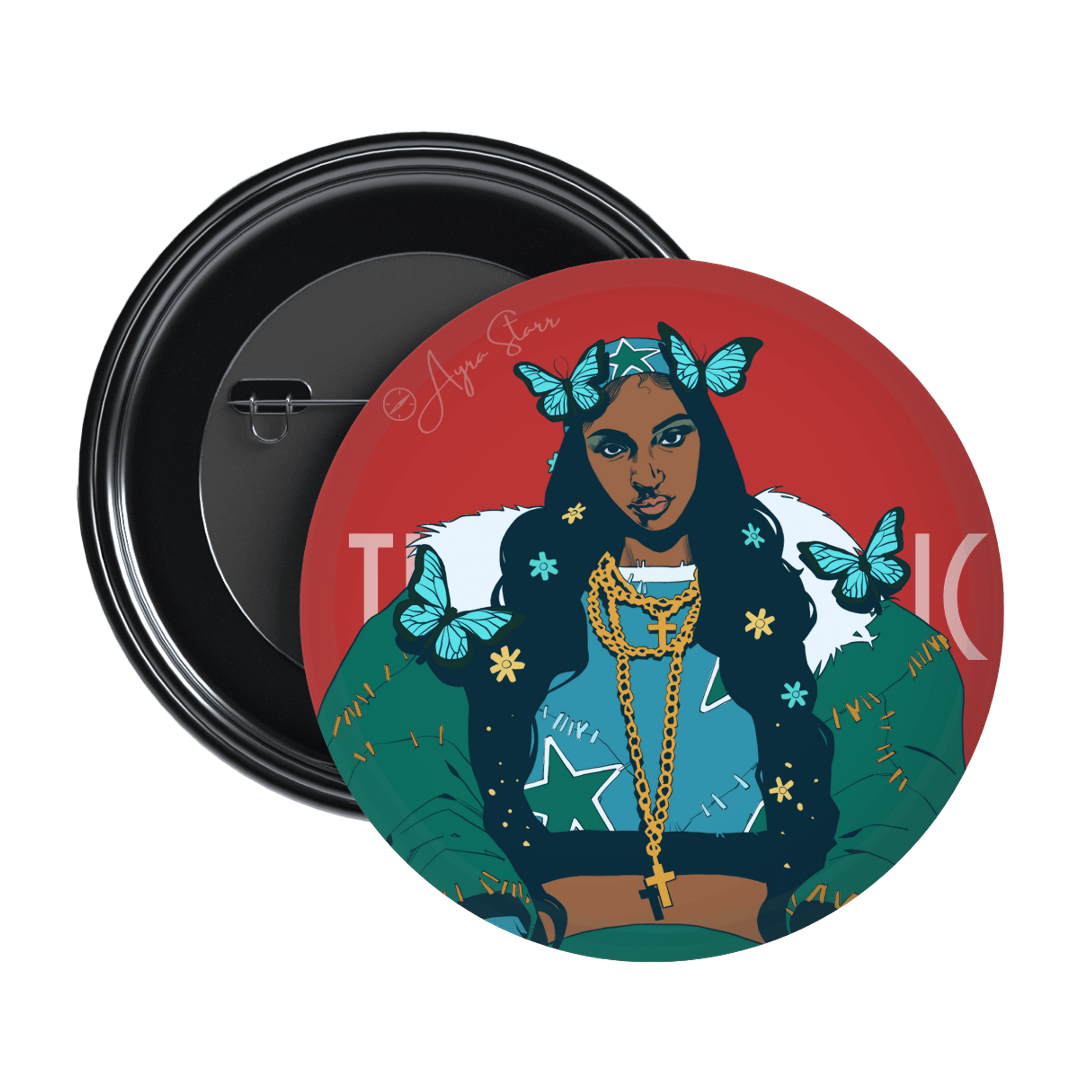 Ayra Starr Pin Badge The Republic