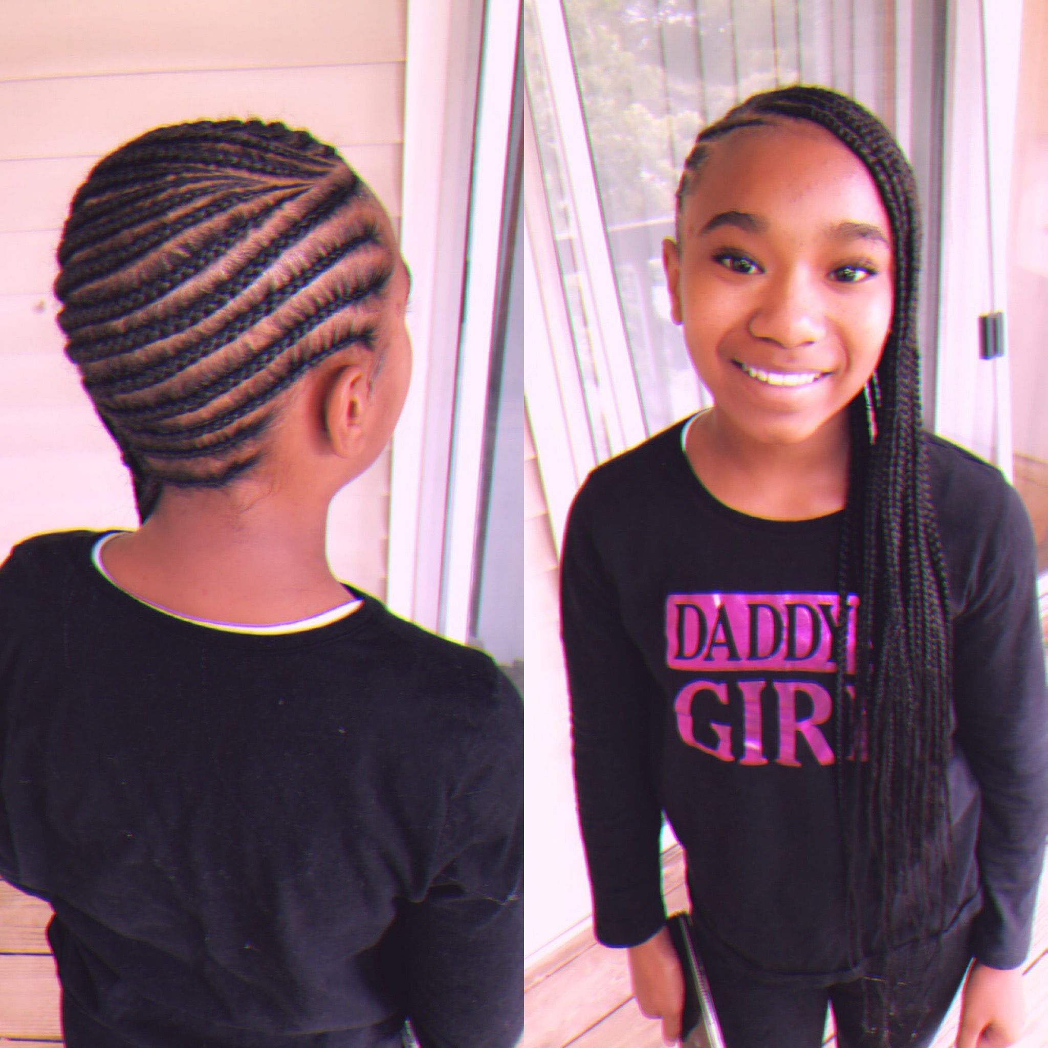 Children lemonade braids