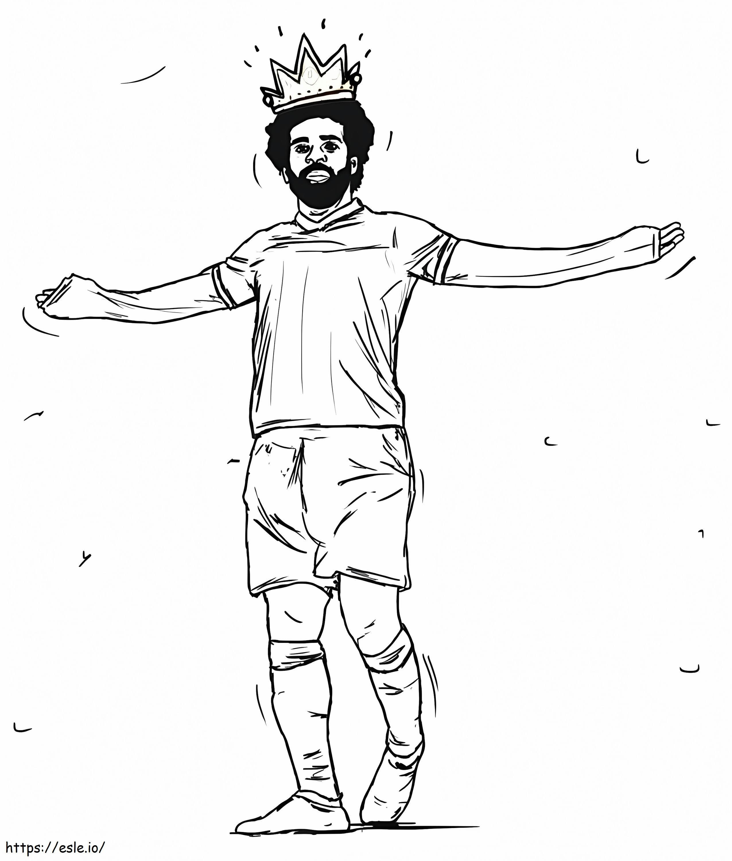 Mohamed Salah 13 coloring page