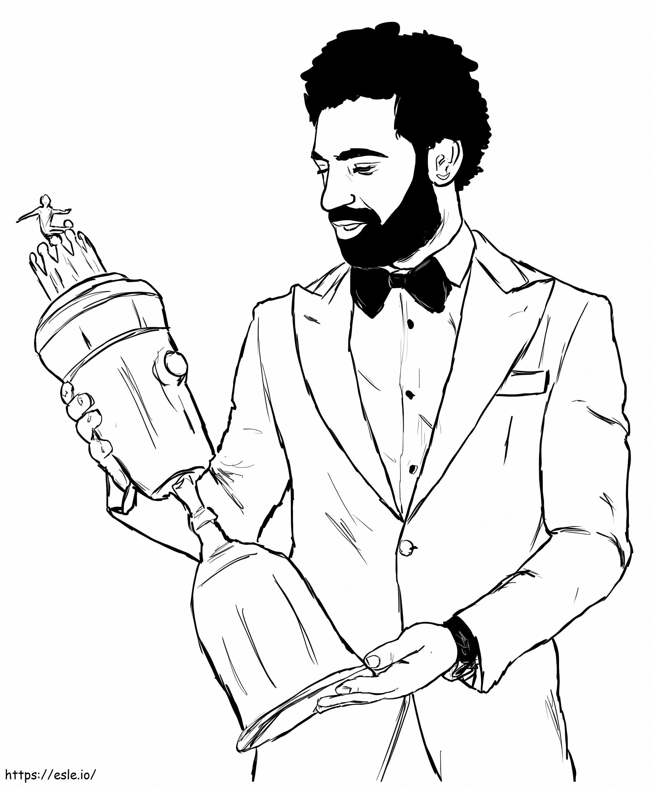 Mohamed Salah 9 coloring page