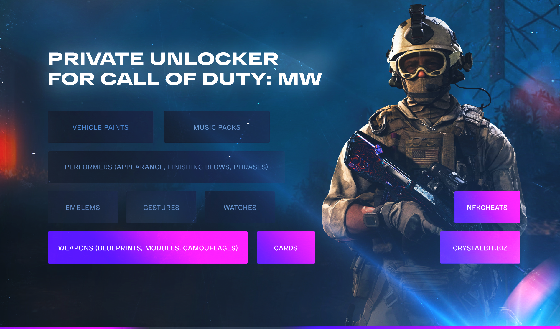 Private Unlocker for Call of Duty MW Unlocking all ingame items