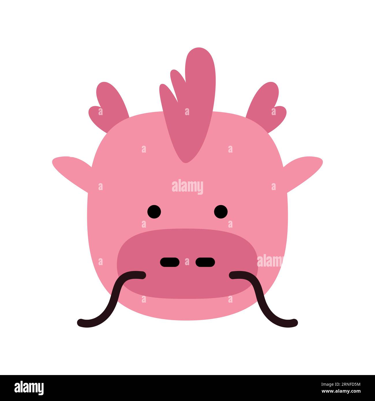 Chinese zodiac animal in flat style, dragon. Vector illustration Stock