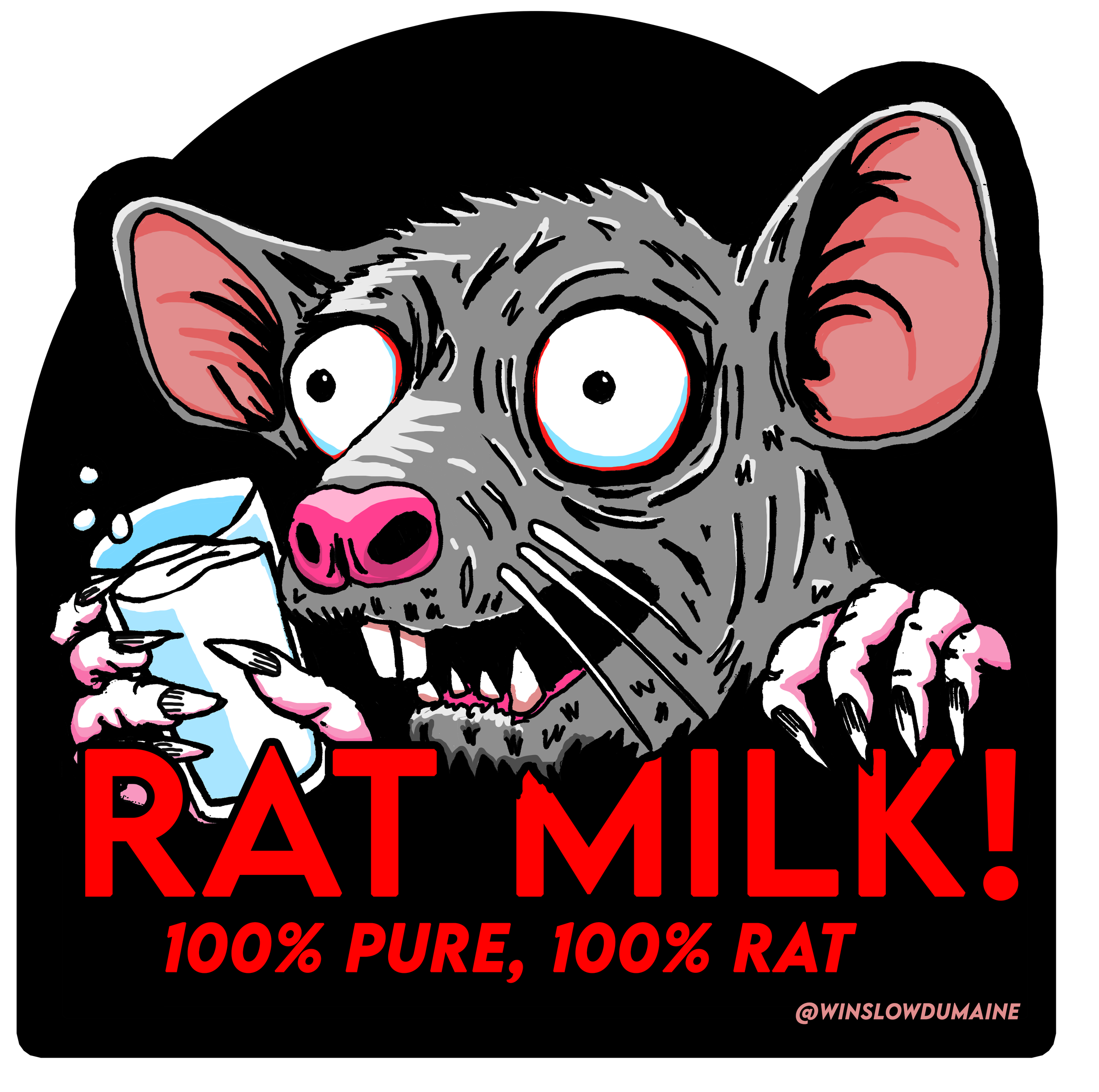 Rat Milk! Sticker — Winslow Dumaine