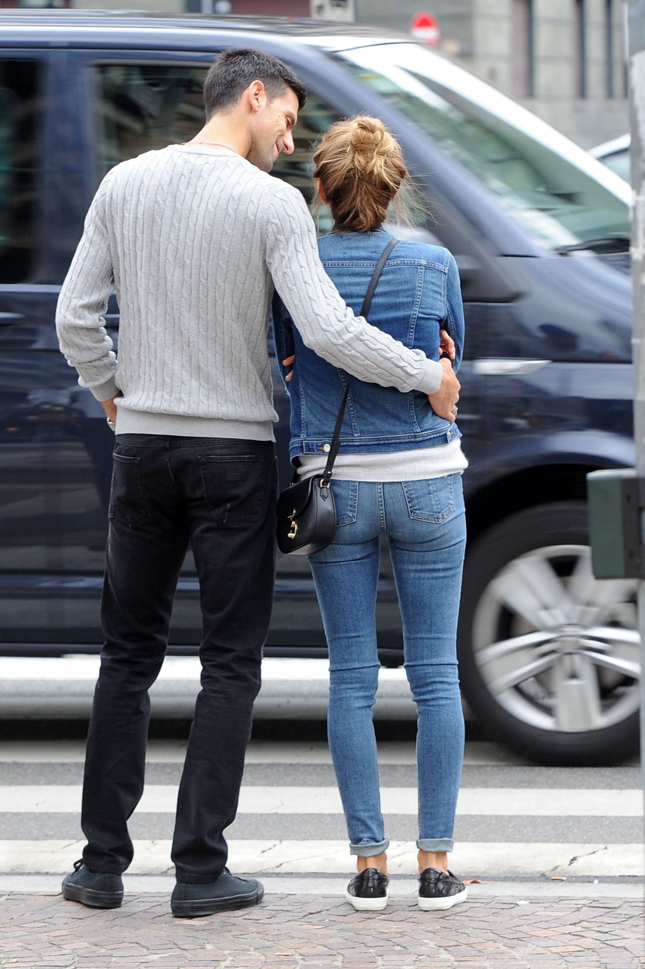 Jelena Djokovic With husband Novak Djokovic in Milan, Italy 9/21/2016