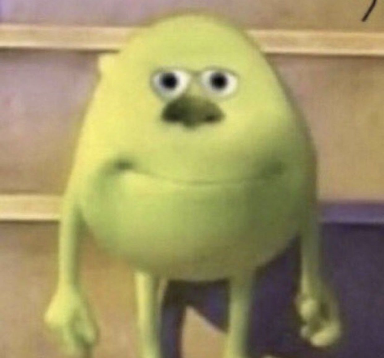 Mike Wazowski Two Eyes Blank Template Imgflip