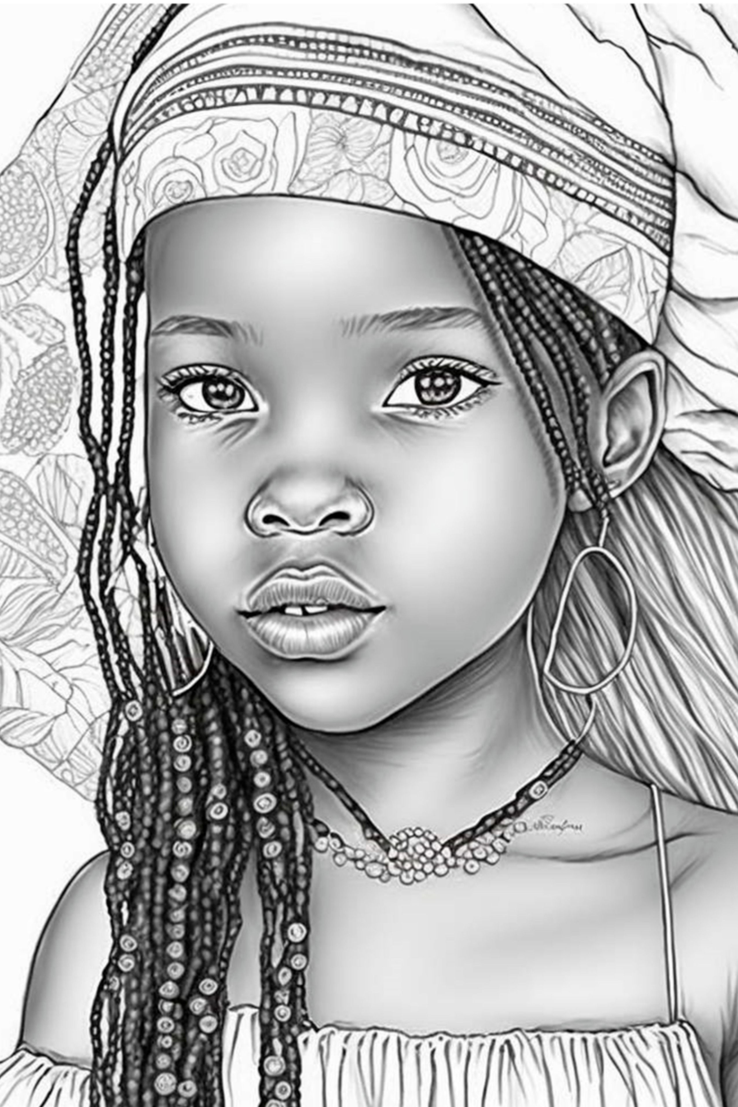 The images here are of beautiful black women that are handdrawn onto