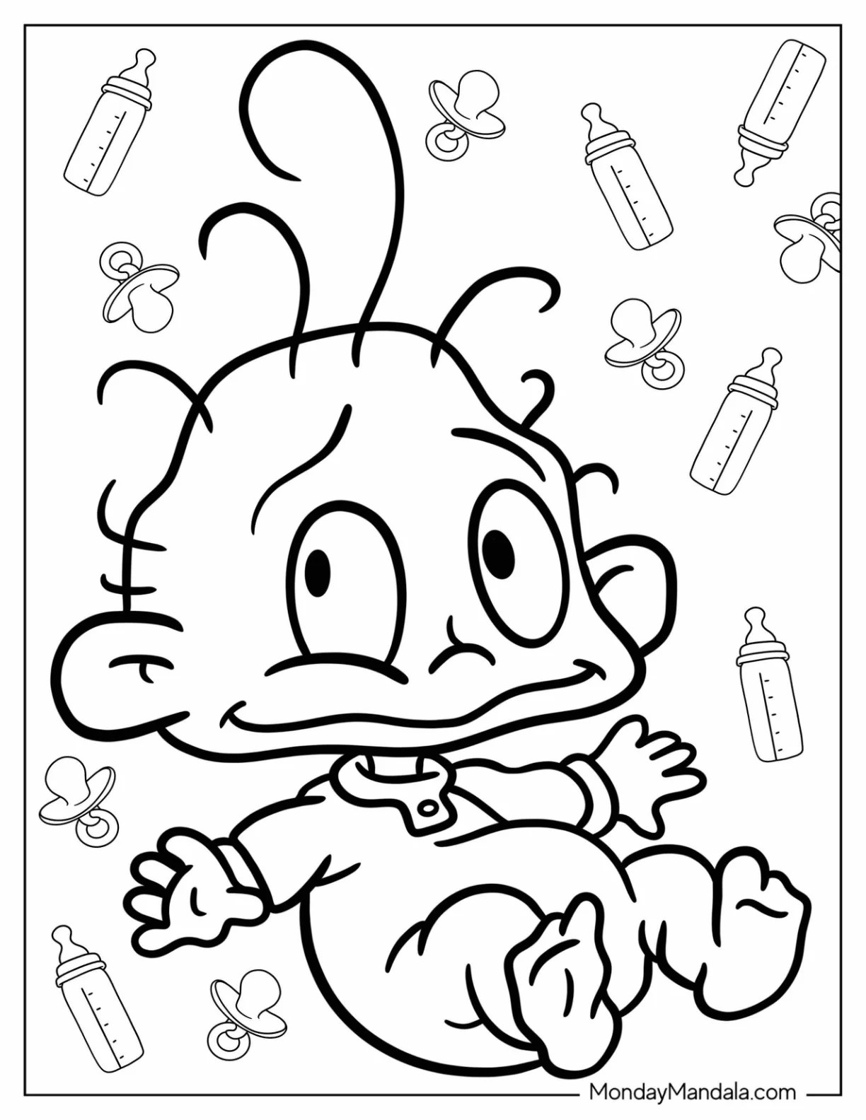 dil pickles coloring page the rugrats movie ready for download