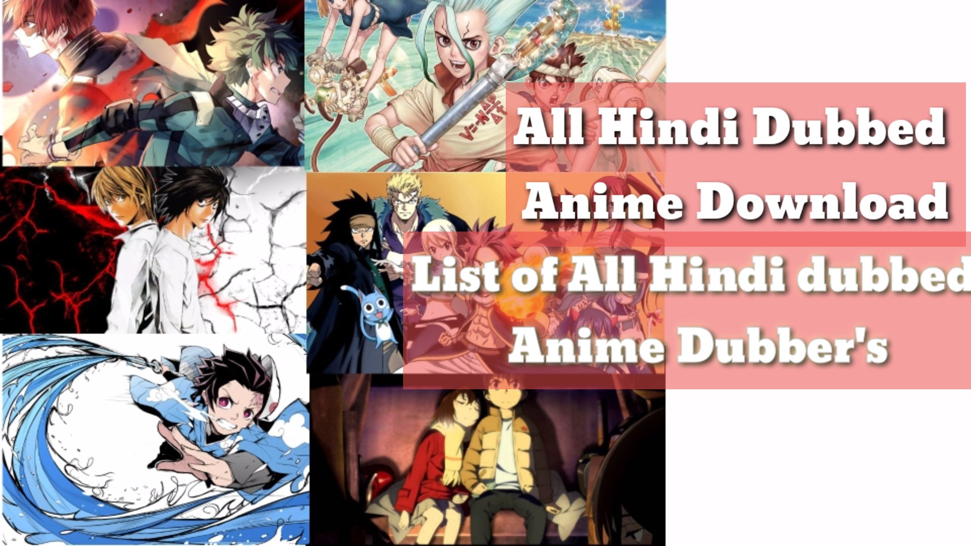 Hindi dubbed Anime downloading websites list AnimeNews4me