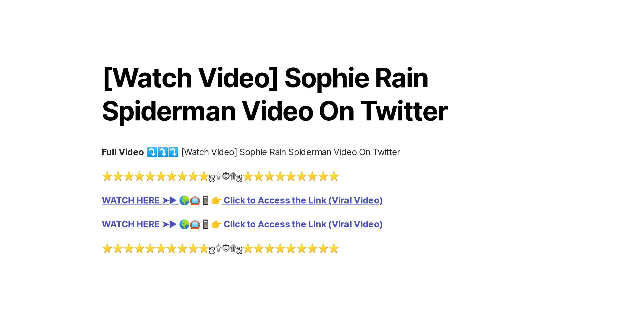 [Watch Video] Sophie Rain Spiderman Video On Twitter