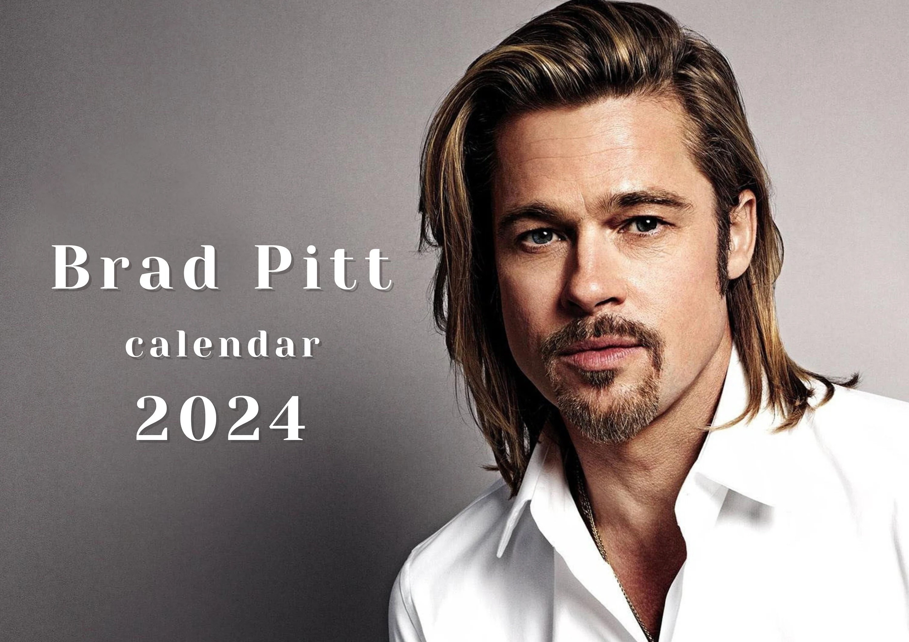 Brad Pitt 2024 Calendar Livia Yolanda