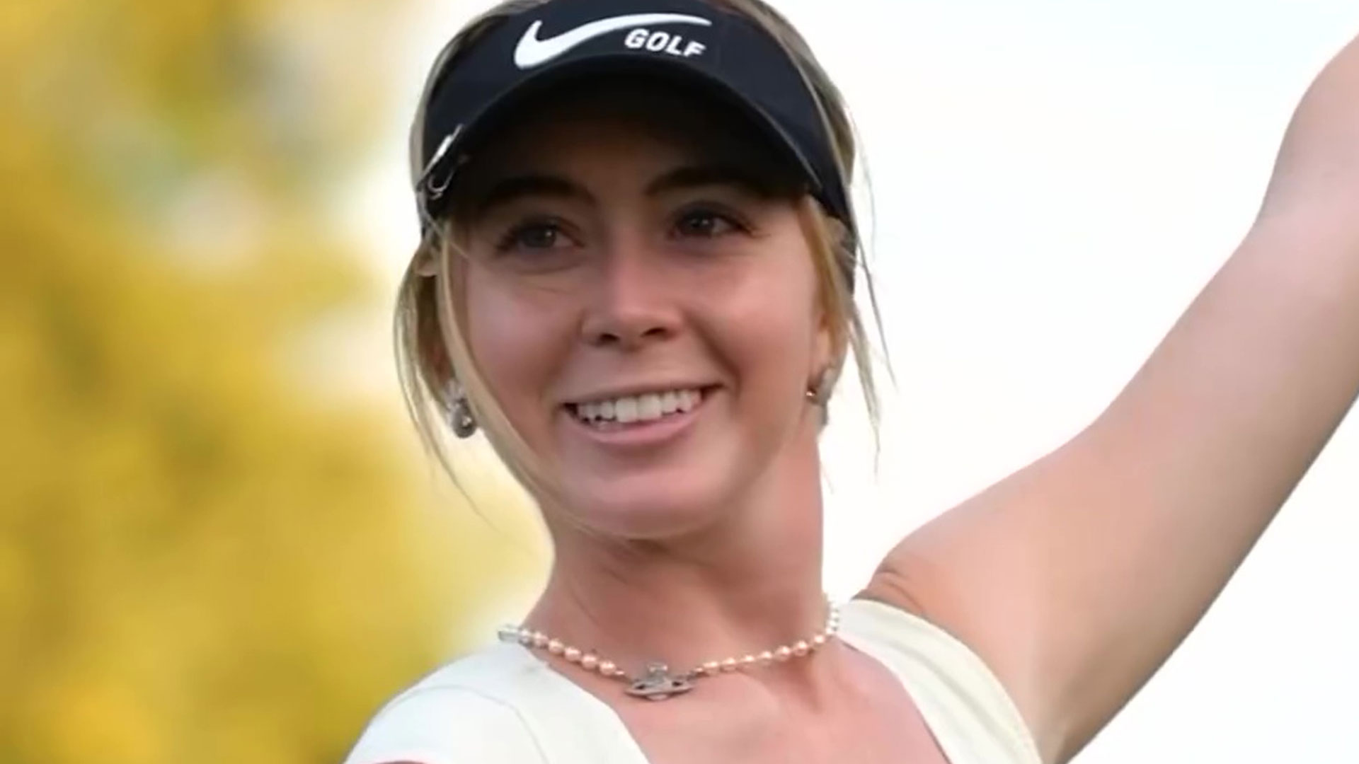 Grace Charis almost bursts out of braless top as fans tell golf