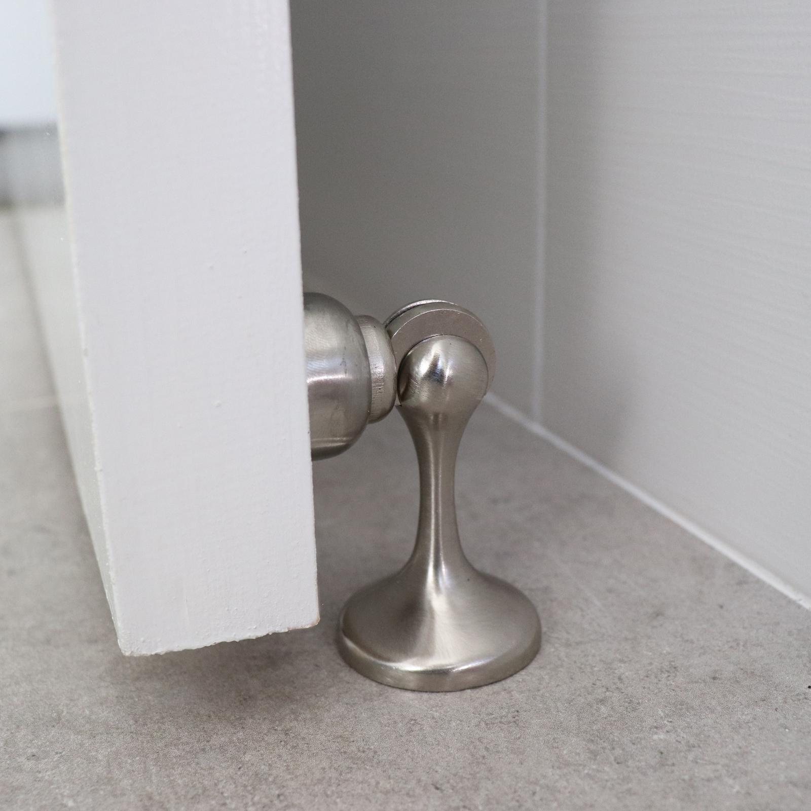 Adoored Satin Chrome Trumpet Door Stop Bunnings Australia