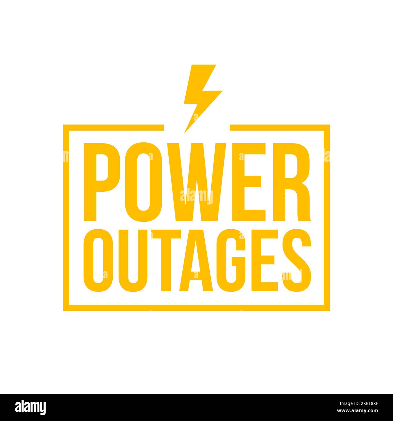 Power outage vector blackout failure electric warning logo symbol