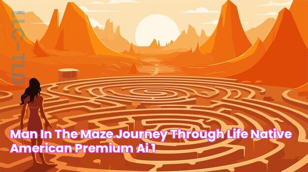 Man in the Maze Journey Through Life Native American Premium AI