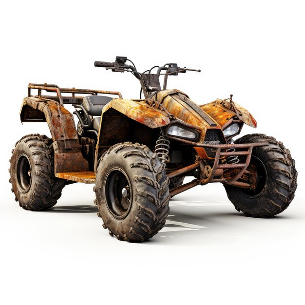 Premium Photo Illustration abandoned atv and rusted unraveling legacy