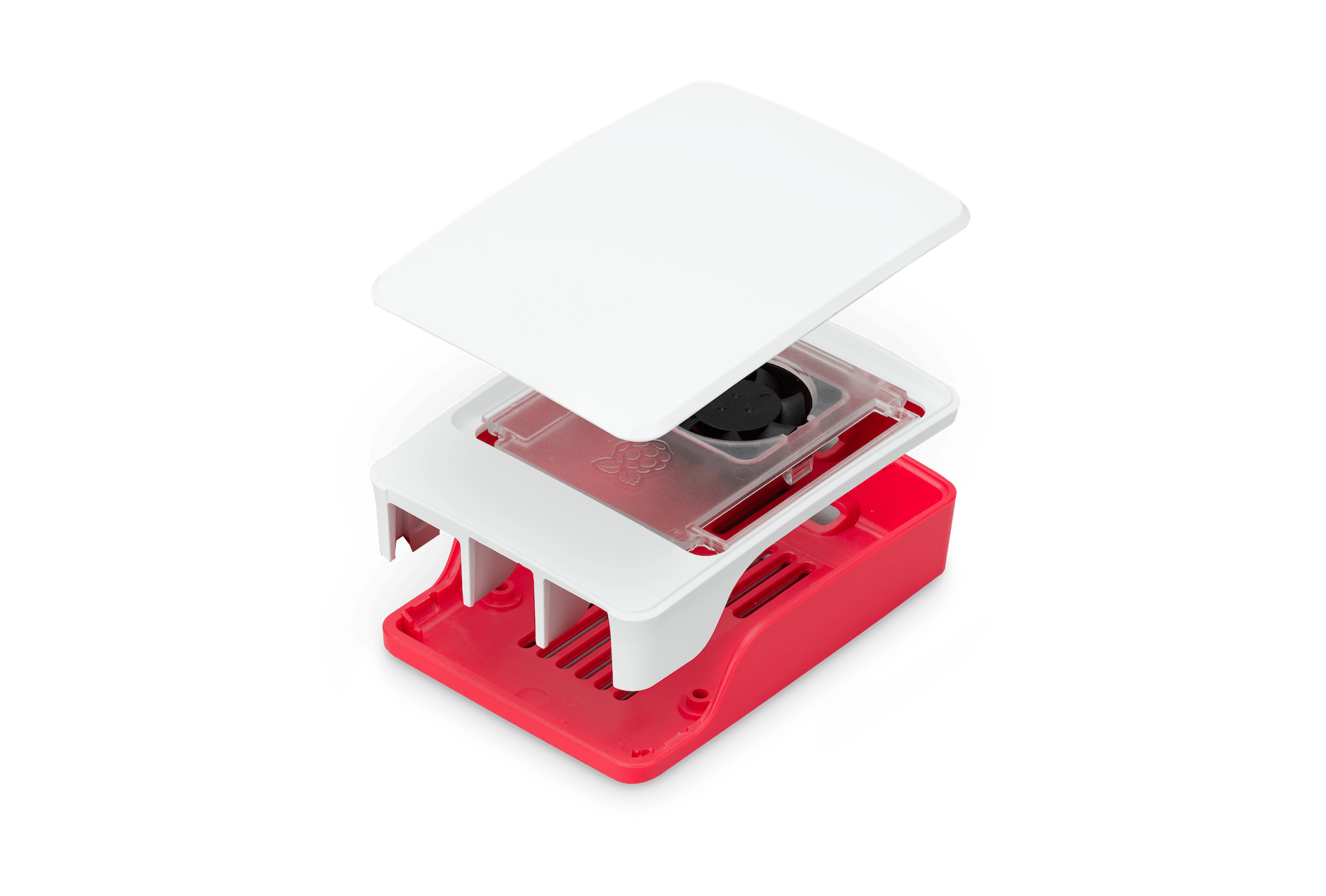 Official Raspberry Pi 5 Case Red/White • RaspberryPi.dk