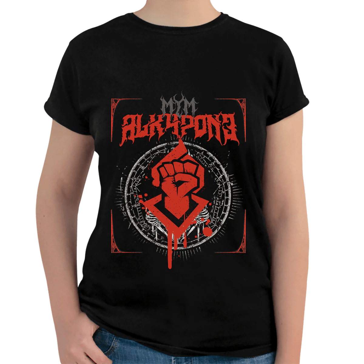 PLAYERA MUJER ALKAPONE DEATH METAL Streamerch