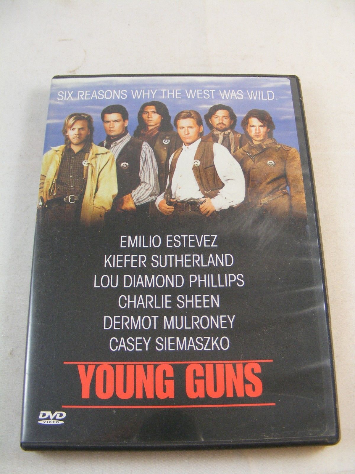 Young Guns Emilio Estevez, Kiefer Sutherland, Lou Diamond Phillips